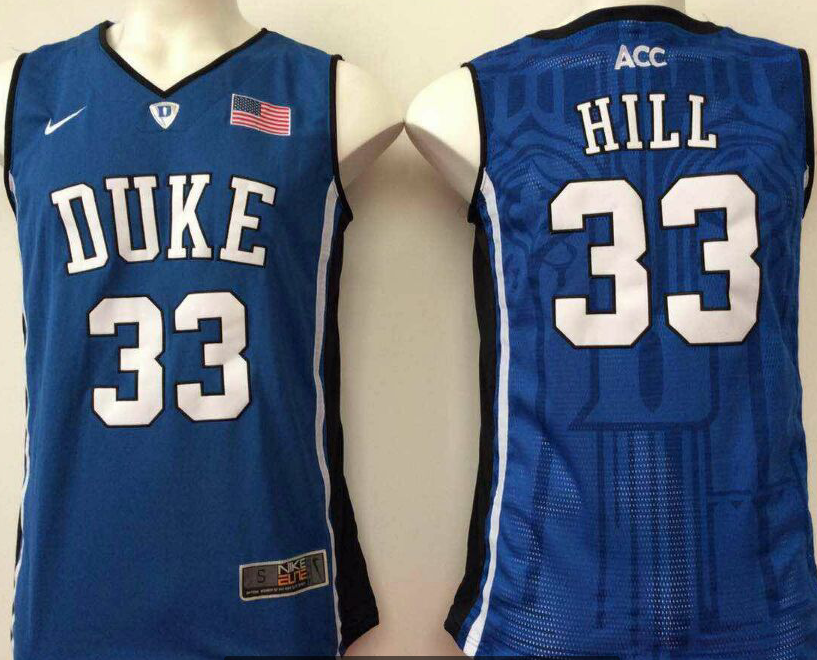 NCAA Men Duke Blue Devils Blue #33 hill